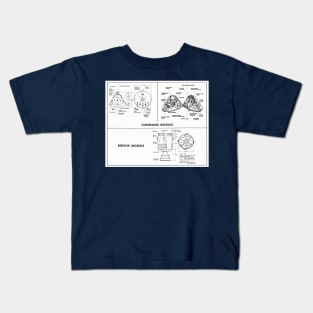 Apollo 10 Cutaway of Command and Service Modules | Vintage Plans Kids T-Shirt